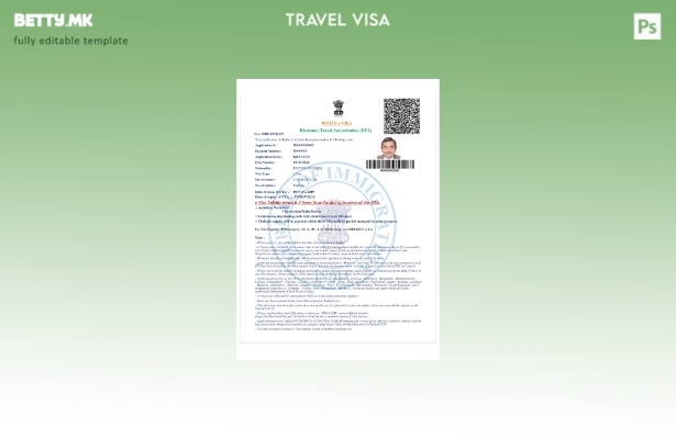 Шаблон за виза за Индија е модерен стил